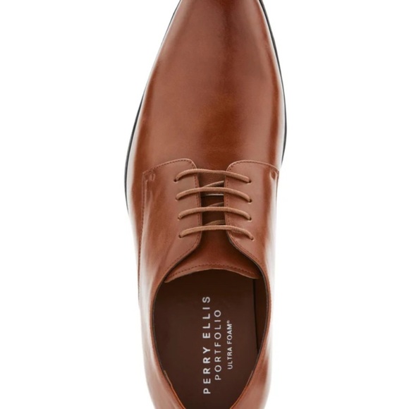 Perry Ellis Portfolio Randall Men\'s Brown Leather Dress Shoes sz 8.5 nwb main image 4